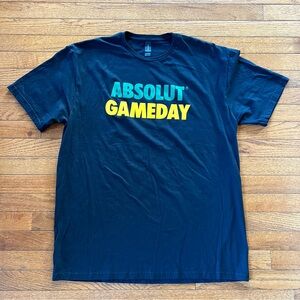 Absolut Gameday T-shirt Adult Size XL Black Short Sleeve 100% Cotton